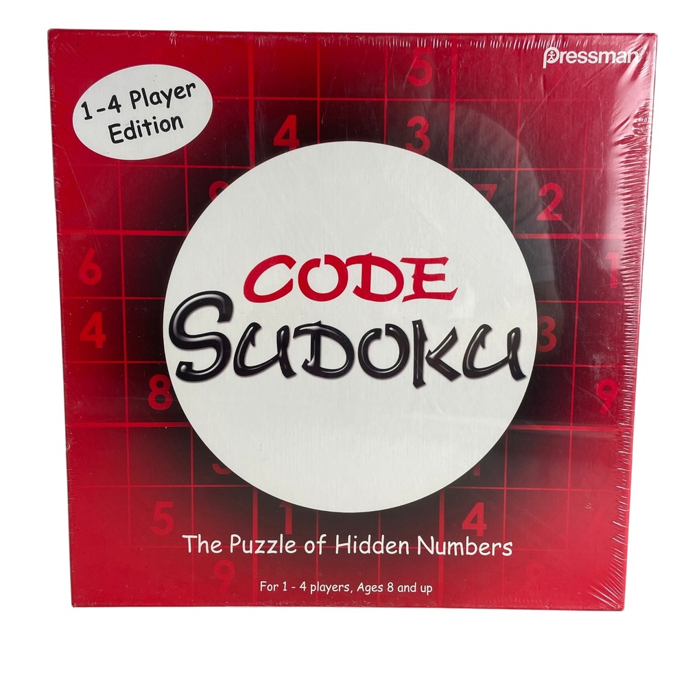 Pressman Code Sudoku The Puzzle of Hidden Numbers Game 1-4 Players Ages‎ 8+